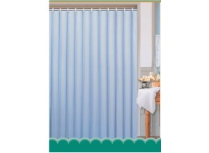 Sprchový závěs 180x180cm, 100% polyester, modrá