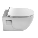 BRILLA závěsná WC mísa s bidet. sprškou, Rimless, 36,5x53 cm, bílá