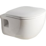 BRILLA závěsná WC mísa s bidet. sprškou, Rimless, 36,5x53 cm, bílá