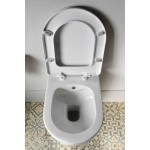 BRILLA závěsná WC mísa s bidet. sprškou, Rimless, 36,5x53 cm, bílá