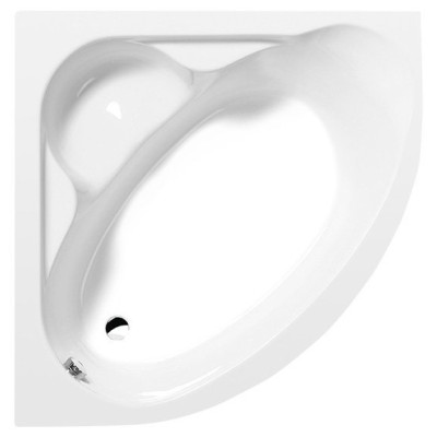 NILA rohová vana 120x120x41cm, bílá, Včetně podpěr