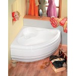 NILA rohová vana 120x120x41cm, bílá, Včetně podpěr