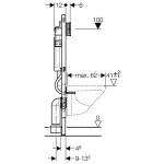 DUOFIX podomítková nádržka Sigma 12cm, pro napojení do boční stěny