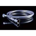 LASER plastová sprchová hadice, hladká, 200cm, chrom/bílá