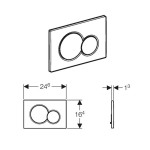 SIGMA01 ovládací tlačítko, bílá lesk