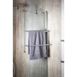 Závěsný držák ručníků na sprchovou zástěnu 600x730x125mm, chrom