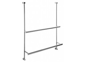 Závěsný držák ručníků na sprchovou zástěnu 600x730x125mm, chrom