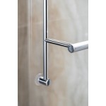 Závěsný držák ručníků na sprchovou zástěnu 600x730x125mm, chrom