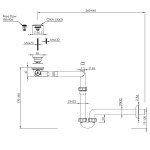URBINO umyvadlový sifon šetřící místo, Click Clack výpust, DN32mm, chrom