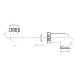 Umyvadlový odtok šetřící místo 5/4", bílá