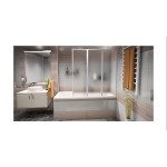 IMPER WHITE 120 x 139 cm Vanová zástěna