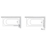 MODERN 1 White 67 - 68 x 140 cm Vanová zástěna jednodílná