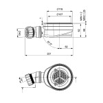 Vaničkový sifon, průměr 90mm, DN40, nízký