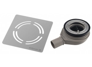 FLEXIA vaničkový sifon, průměr 90mm, DN40, krytka nerez