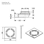 FLEXIA vaničkový sifon, průměr 90mm, DN40, krytka nerez