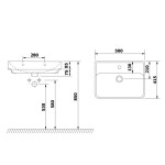 NEON keramické umyvadlo 50x41,5cm, bílá