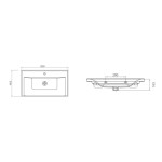 SAVA 80 keramické umyvadlo nábytkové 80x46cm, bílá