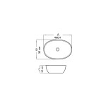 VIKI Umyvadlo na desku  48x35 bílé