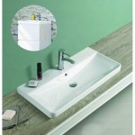 DRAGO umyvadla na desku 60 x 35 cm bílé