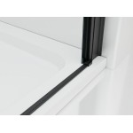 Sprchová zástěna 85x85, oboustranně otevírací, čirá, černá -  ALFA DUE