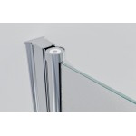 Sprchová zástěna 75x75, oboustranně otevírací, grape, chrom -  ALFA DUE