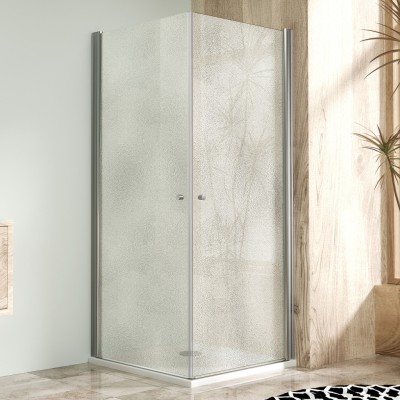 Sprchová zástěna 85x85, oboustranně otevírací, grape, chrom -  ALFA DUE