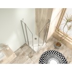 Sprchová zástěna 100x90, obdélníková, čirá, chrom (75+30/75+20) - ALFA LINE DUE