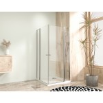 Sprchová zástěna 95x95, čtvercová, čirá, chrom(80+20/80+20) - ALFA LINE DUE