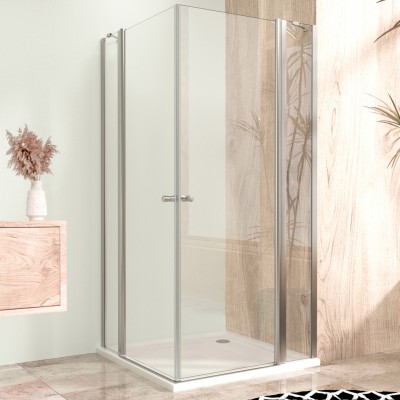 Sprchová zástěna 105x105, čtvercová, čirá, chrom (90+20/90+20) - ALFA LINE DUE