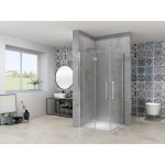 NOMI DUE 90x90 Grape Sprchová zástěna zalamovací čtvercová