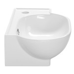 YUMO keramické umývátko rohové 45x28cm, bílá