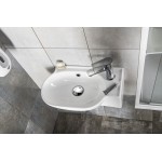 YUMO keramické umývátko rohové 45x28cm, bílá