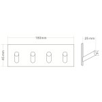 Samolepící čtyřháček, nerez mat