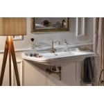 ANTEA stojánková umyvadlová baterie s retro hubicí s výpustí, bronz