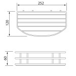 Drátěná police jednoduchá, chrom