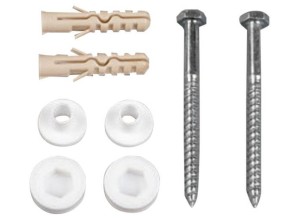MAK10 kotvící sada pro WC mísy, vrut 6,0x70, bílá