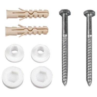 MAK10 kotvící sada pro WC mísy, vrut 6,0x70, bílá