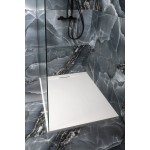 KAZUKO sprchová vanička z litého mramoru, obdélník 120x90cm, bílá