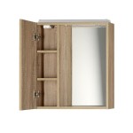 ZOJA/KERAMIA FRESH galerka s LED osvětlením, 60x60x14cm, levá, dub platin