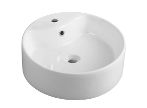 Keramické umyvadlo průměr 40x15 cm, na desku