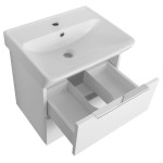 NEON skříňka zásuvková s keramickým umyvadlem 50x41,5 cm, bílá