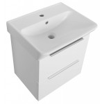 NEON skříňka zásuvková s keramickým umyvadlem 50x41,5 cm, bílá