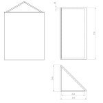 ZOJA/KERAMIA FRESH rohová zrcadlová skříňka 37x72x37cm, bílá