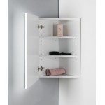 ZOJA/KERAMIA FRESH rohová zrcadlová skříňka 37x72x37cm, bílá