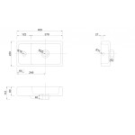 ZOJA skříňka s keramickým umyvadlem 40x22 cm, bílá