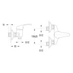 AQUALINE 35 nástěnná sprchová baterie chrom