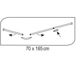 59500 Rohová univerzální sprchová tyč, chrom