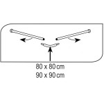 59500 Rohová univerzální sprchová tyč, chrom