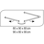 59511 Rohová univerzální sprchová tyč, černá