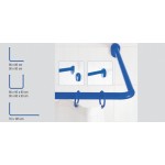 59511 Rohová univerzální sprchová tyč, černá